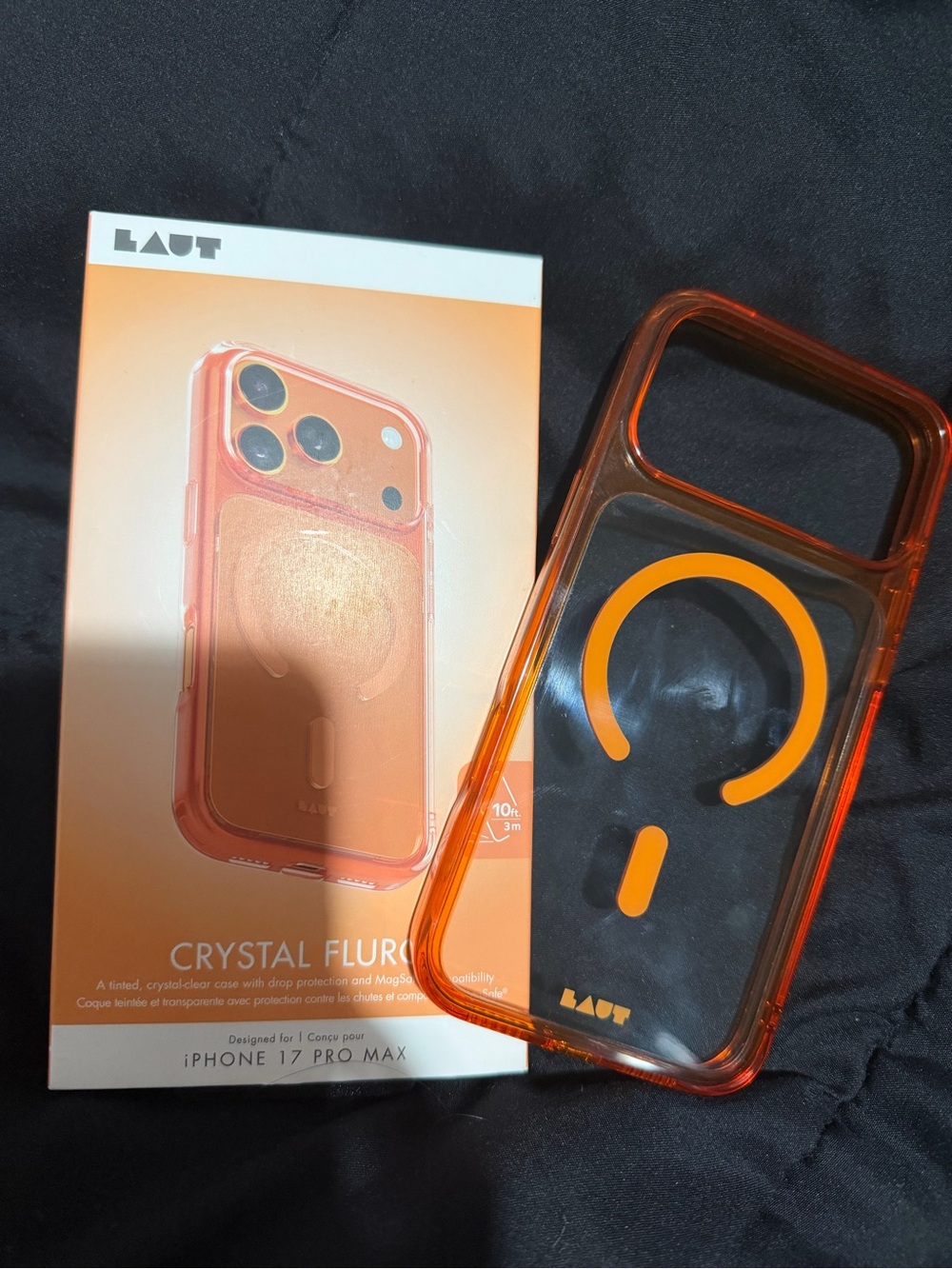 Crystal Fluor Orange iPhone Case - Compatible with iPhone 17 Pro Max